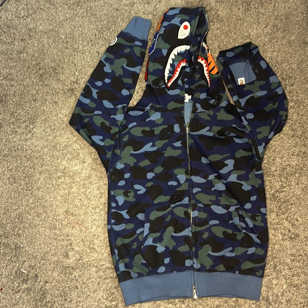 Blue bape hoodie